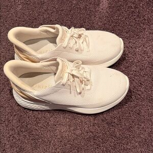 Women's Cream Athletic Shoes